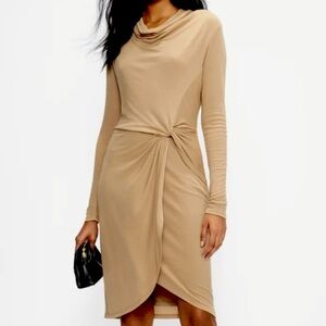 Ted Baker Camel Tan Long Sleeve Dress